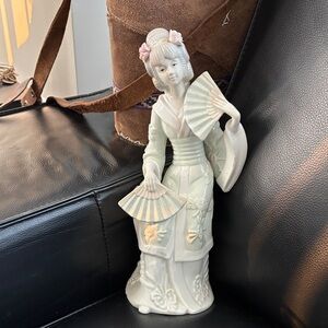 Elegant KPM Berlin Porcelain Geisha Figurine in Pastel Hues